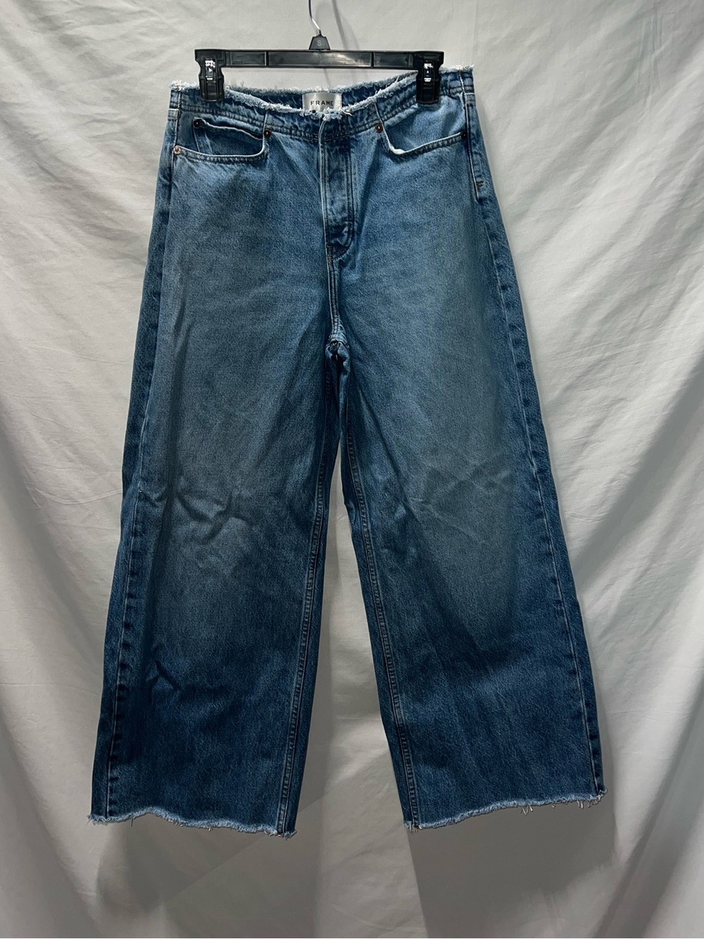 Frame Denim Women's le low baggyWide-Leg Jeans in Blue Wash 27